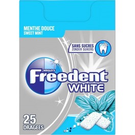 Freedent Dragées white menthe douce sans sucres x25 35g