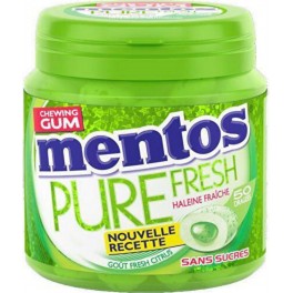 Mentos Bottle pure fresh citrus 50 dragées sans sucre 100g