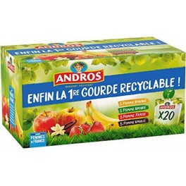 Andros Gourde Pommes Bananes 20x90g