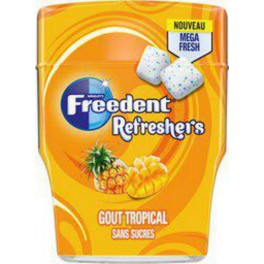 FREEDENT Refreshers chewing-gum sans sucres Tropical 67g (lot de 6)