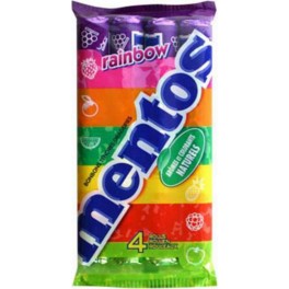 Mentos Rainbow 37,5g x4 (lot de 2 soit 8 rouleaux)