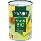 St Mamet Fruits au sirop Ananas Bio 412g