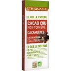 ETHIQUABLE Chocolat noir Equateur cacahuètes cacao cru 70% BIO 80g