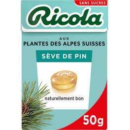 RICOLA Plantes des Alpes Suisses Sève de Pin SANS SUCRE 50g