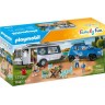 Playmobil 71423 Family Fun - Famille avec voiture et caravane