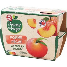 Compote pomme pêche Douceur du Verger 4x100g 400g