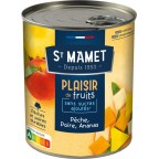 St Mamet Fruits au sirop Pèche Poire Ananas 825g