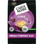 CARTE NOIRE Café dosettes Compatibles Senseo Corsé n°6 x60 420g