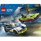 LEGO 60415 City La Course-Poursuite entre la Voiture de Police et la Super Voiture