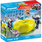 PLAYMOBIL Jeux d'imitation Pompier avec coussin de sauvetage