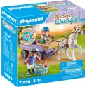 PLAYMOBIL Jeux d'imitation Enfants avec calèche et poney