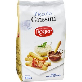 ROGER Biscuits apéritifs Piccolo Grissini sans sucres ajoutés 150g