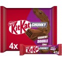 NESTLE Kitkat chunky crunchy double chocolat 4 barres de 42g