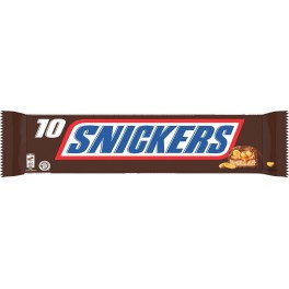 SNICKERS Barres chocolatées Cacahuètes Et Caramel les 10 barres de 50g