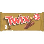 TWIX Barres chocolatées Biscuits Enrobés de Chocolat et Caramel les 5 barres de 50g