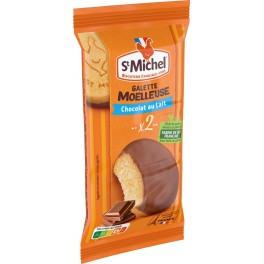 ST MICHEL Gâteaux Galettes Moelleuses Chocolat Au Lait Sans Huile De Palme les 2 galettes de 60g