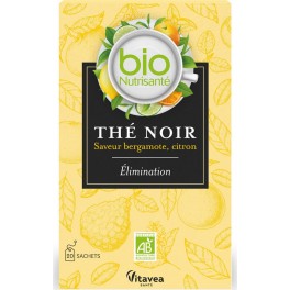 BIONUTRISANTE Thé noir saveur bergamote et citron Elimination 20 sachets