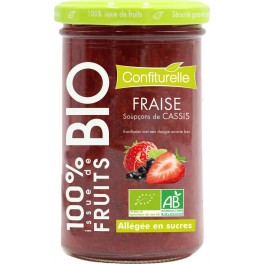 CONFITURELLE Confiture fraise soupçon de cassis Bio 290g