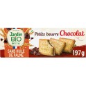 JARDIN BIO Biscuit petit beurre fourrés chocolat Bio 197g