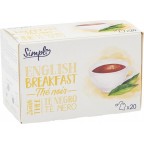 SIMPL Thé noir English Breakfast les 20 sachets de 1,7g