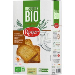 LES BISCOTTES ROGER Biscottes froments Bio 250g