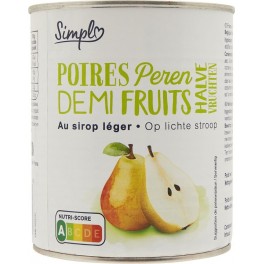 SIMPL Fruits au sirop poire 825g