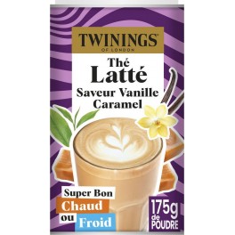 TWININGS Thé noir latté vanille caramel 175g