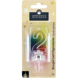 LED AMBIANCES DEVINEAU Bougie LED Clignotante N°2 et 4 bougies blanches AMBIANCES DEVINEAU l'unité