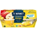 ST MAMET Salades de Fruits Verger Pêche Poire et Pomme les 4 pots de 113g