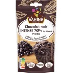 VAHINE Pépites de chocolat noir intense 70% 100g