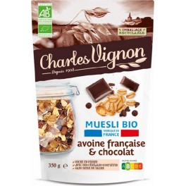 CHARLES VIGNON Céréale muesli avoine chocolat Bio 350g