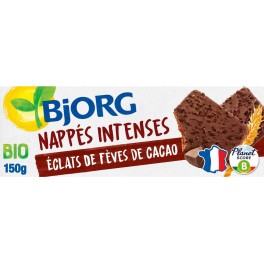 BJORG Biscuits Nappé Chocolat intense 150g