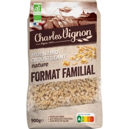 CHARLES VIGNON Muesli bio croustillant nature 350g