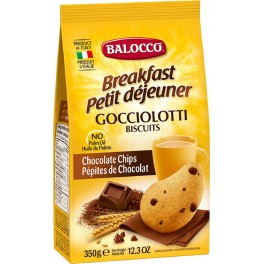 BALOCCO Biscuits petit-déjeuner Gocciolotti aux pépites de chocolat 350g