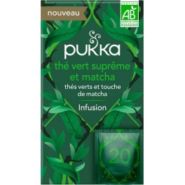 PUKKA Thé vert matcha, bio 20 sachets