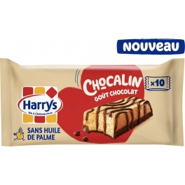 HARRYS Gâteaux moelleux Cacao et Chocolat Chocalin sans Huile de Palme 10 sachets