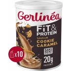 GERLINEA Boisson en Poudre Fit et Protein Saveur Cookie Caramel 340g