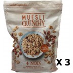 NC Lot 3x Muesli Croustillant 4 Noix Paquet 450g les 3 unités de 0.45Kg