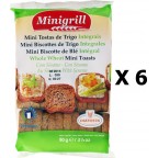 NC Lot 6x Mini Biscottes Au Blé Intégrale Minigrill Sachet 90g les 6 unités de 0.09Kg