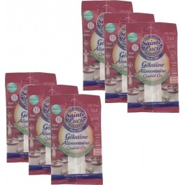 Sainte Lucie Lot 6x Gélatine Alimentaire Sachet 12g les 6 unités de 0.01Kg