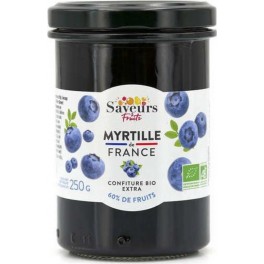 Confiture Extra De Myrtille De France Bio Pot De 250g