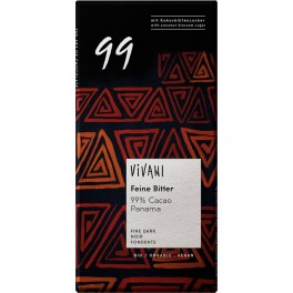 NC Vivani 285954 Barre Chocolatée Chocolat Noir 80 G le pack