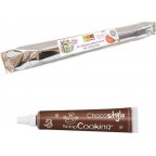 Pâte À Sucre En Rouleau Prête À Dérouler Ø 36 Cm Blanc + 1 Stylo Chocolat