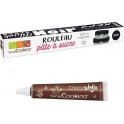 NC Pâte À Sucre En Rouleau Prête À Dérouler Ø 36 Cm Noir + 1 Stylo Chocolat