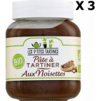 NC Lot 3x Pâte À Tartiner Bio Aux Noisette Les P'tites Tartines Pot 350g les 3 unités de 0.35Kg