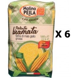 NC Lot 6x Polinte Moyenne Jaune Italie Molino Peila Paquet 1Kg les 6 unités de 1.0Kg