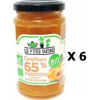 NC Lot 6x Confiture Abricot 65% Bio Les P'tites Tartines Pot 255g les 6 unités de 0.26Kg