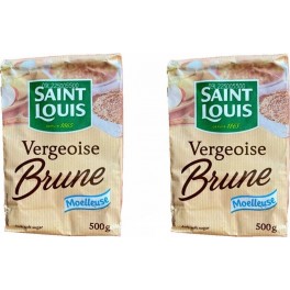 Saint Louis Sucre Vergeoise Brune Sachet 500g les 2 unités de 0.5Kg