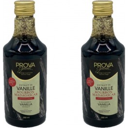 Gourmet Extrait Vanille Bourbon De Madagascar Avec Graines Prova les 2 bouteilles de 0.25L