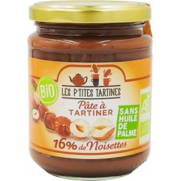 NC Pâte À Tartiner Bio Sans Huile De Palme Les P'tites Tartines l'unité de 0.35Kg